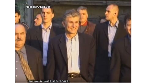 Zoran Đinđić - obilazak Subotice 2002 